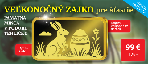 Veľkonočný zajko pre šťastie – oficiálna minca z rýdzeho zlata