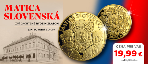 Matica Slovenská - pamätná razba zušľachtená rýdzim zlatom