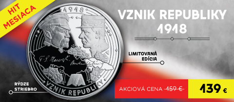 1918 Vznik republiky v rýdzom striebre