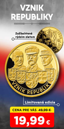 Vznik republiky 1918 na razbe zušľachtenej rýdzim zlatom