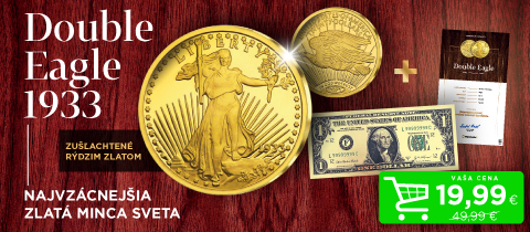 Double Eagle 1933 – razba zušľachtená rýdzim zlatom