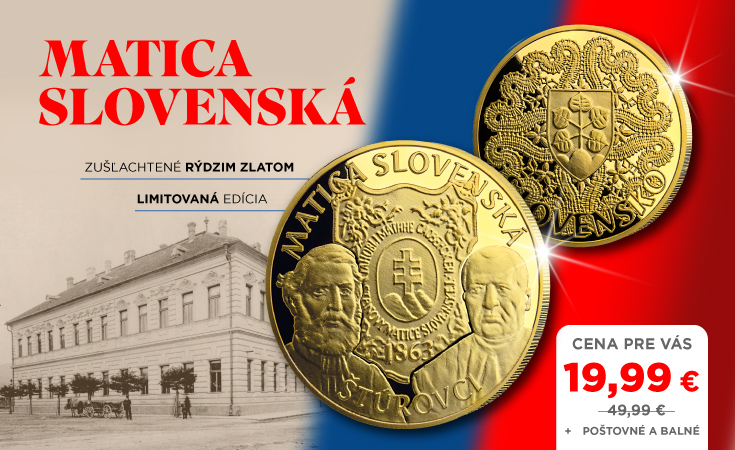 Matica Slovenská – razba zušľachtená rýdzim zlatom