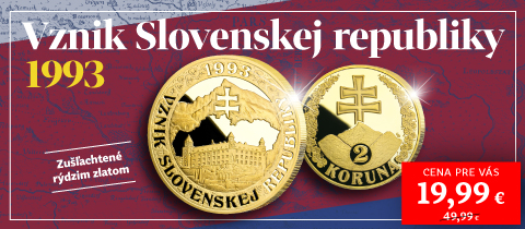 Vznik Slovenskej republiky 1993 – razba zušľachtená rýdzim zlatom