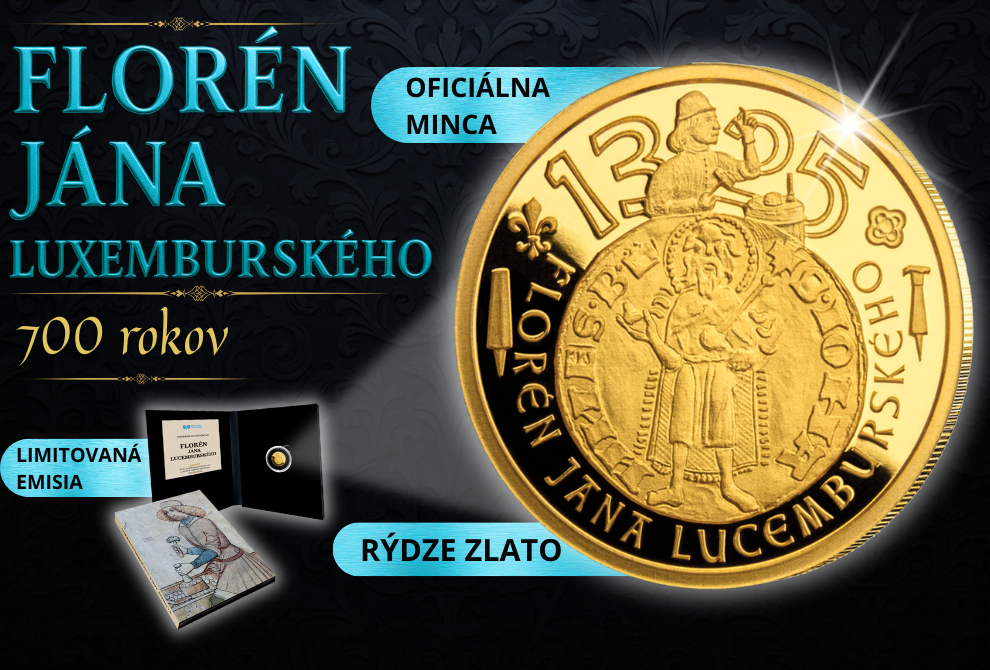 SM0786AU Florén Jána Luxemburského, pamätná minca z rýdzeho zlata