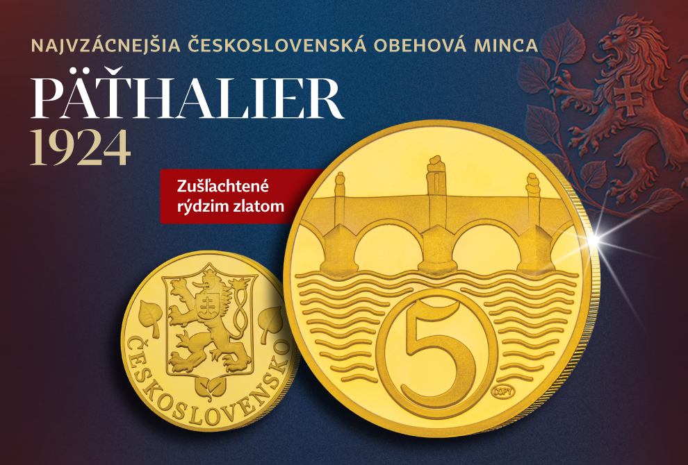 7098 SCCBM päťhalier + blister + prvá československá známka