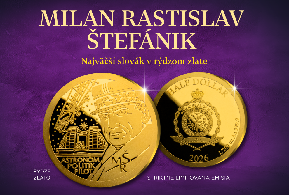 SM1376AU - SNNA, SK M. R. Štefánik 1/200 oz AU 999,9/1000 Proof-LIKE