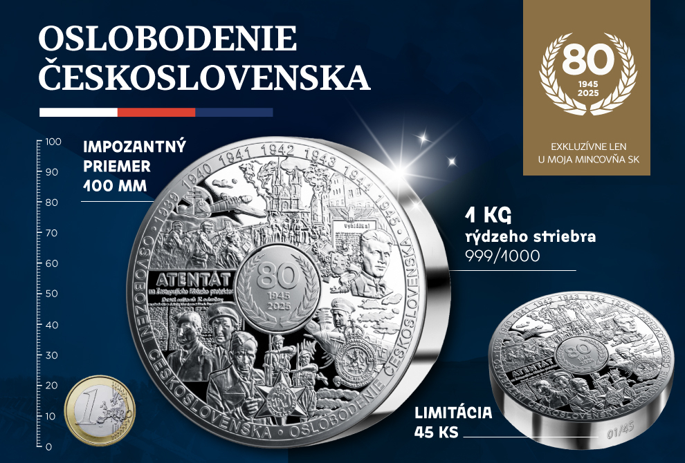 SM0779AG SSIN, CZ 2025 OSVOBOZENÍ ČESKOSLOVENSKA, medal, 1000 g AG 999/1000, Proof