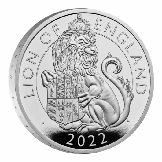 Kráľovské Tudorovské zvieratá – Anglický lev, strieborná minca 1 oz