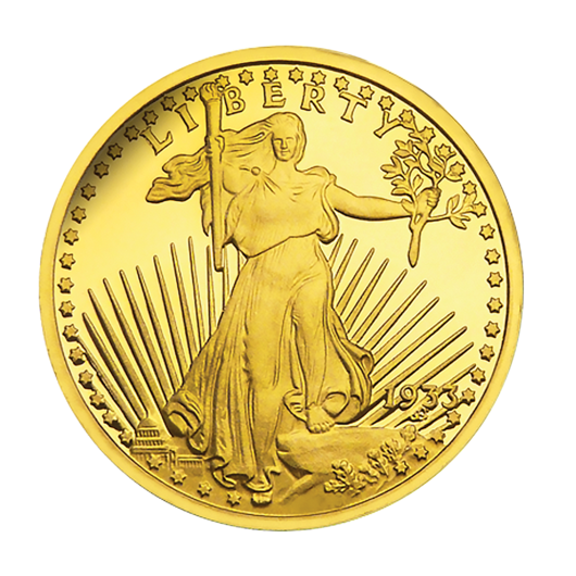 Double Eagle 1933 - pamätná razba z 1/10 unce rýdzeho zlata