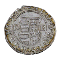 Denár Mateja II. Habsburského, strieborná historická minca