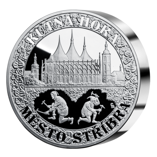 Strieborná pamätná razba Kutná Hora - mesto striebra, 5 oz