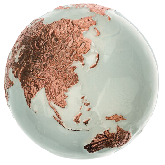 Planéta Zem v perleťovom prevedení, strieborná minca 3 oz