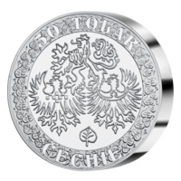Základný kameň Národného divadla - 155 rokov, strieborná pamätná razba, 5 oz