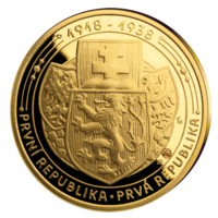 Vlajka československá - zlatá medaile, 2 g, Proof