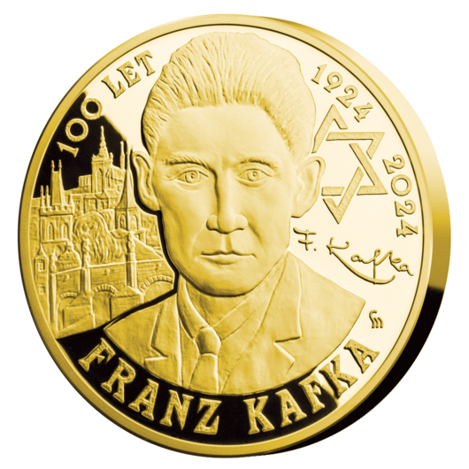 XXL razba Franz Kafka 100 rokov, zušľachtená rýdzim zlatom, Proof