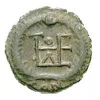 Set originálnych rímskych a byzantských mincí uložených v mešci