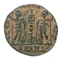 Set originálnych rímskych a byzantských mincí uložených v mešci