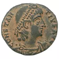 Set originálnych rímskych a byzantských mincí uložených v mešci