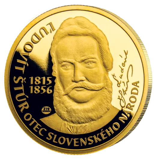 Ľudovít Štúr - pamätná minca z 1,2 g rýdzeho zlata