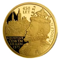 Rudolf II. Korunovácia českým kráľom - pamätná minca z rýdzeho zlata
