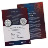 5halier 1924 - v čistom razobnom lesku + certifikát, album, darček