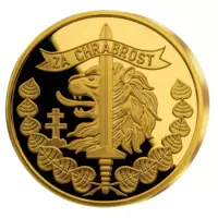 Medaila za chrabrosť - pamätná minca z rýdzeho zlata