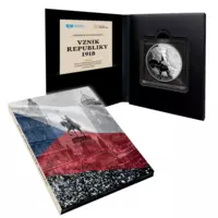Vznik republiky 1918 – oficiálna razba z rýdzeho striebra