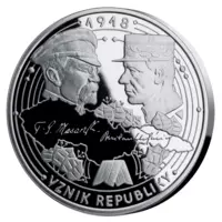 Vznik republiky 1918 – oficiálna razba z rýdzeho striebra