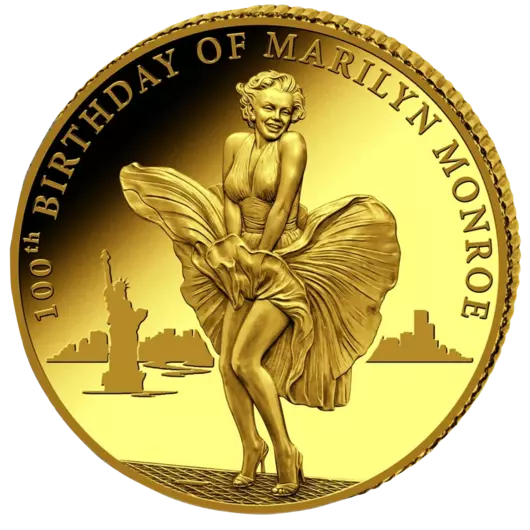Marilyn Monroe – 100 rokov od narodenia, oficiálna minca z rýdzeho zlata