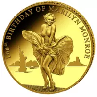 Marilyn Monroe – 100 rokov od narodenia, oficiálna minca z rýdzeho zlata