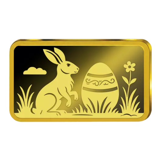 Veľkonočný zajko pre šťastie - oficiálna minca v podobe tehličky z rýdzeho zlata
