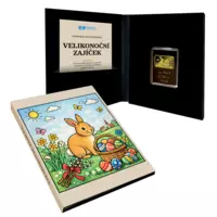 Veľkonočný zajko pre šťastie - oficiálna minca v podobe tehličky z rýdzeho zlata