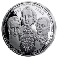 Cisárovná Mária Terézia, strieborná pamätná razba, Proof