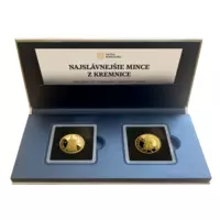 Najslávnejšie mince z Kremnice - set dvoch strieborných pamätných razieb