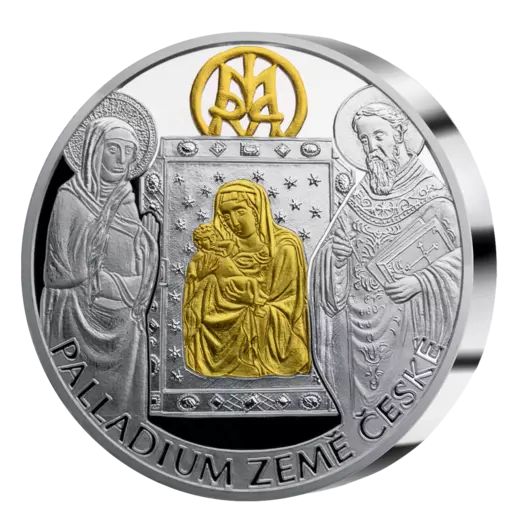 Palladium země české - exkluzívna strieborná razba s vysokým reliéfom, 3 oz