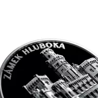 Zámok Hluboká - exkluzívna strieborná razba s vysokým reliéfom, 3 oz