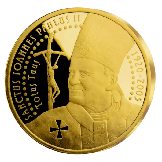 Svätý Ján Pavol II. - pamätná minca z 1,2 g rýdzeho zlata