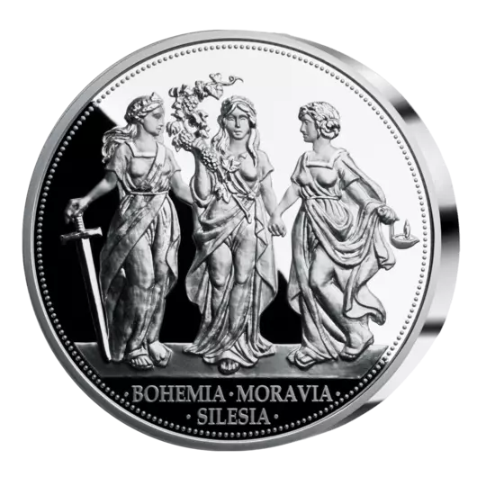 Exkluzívna strieborná minca Bohemia – Moravia – Silesia, 500 g Proof
