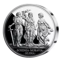 Exkluzívna strieborná minca Bohemia – Moravia – Silesia, 500 g Proof
