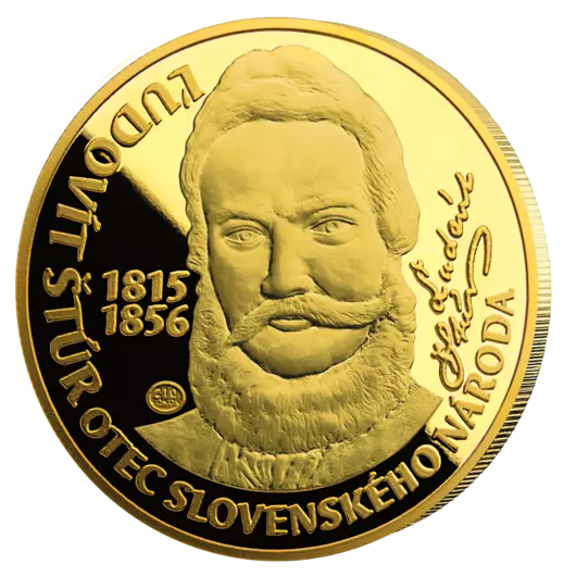 Ľudovít Štúr, otec slovenského národa - pamätná razba zušľachtená rýdzim zlatom