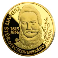 Ľudovít Štúr, otec slovenského národa - pamätná razba zušľachtená rýdzim zlatom