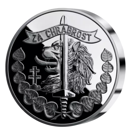 Medaila za chrabrosť - exkluzívna strieborná minca s vysokým reliéfom, 3 oz